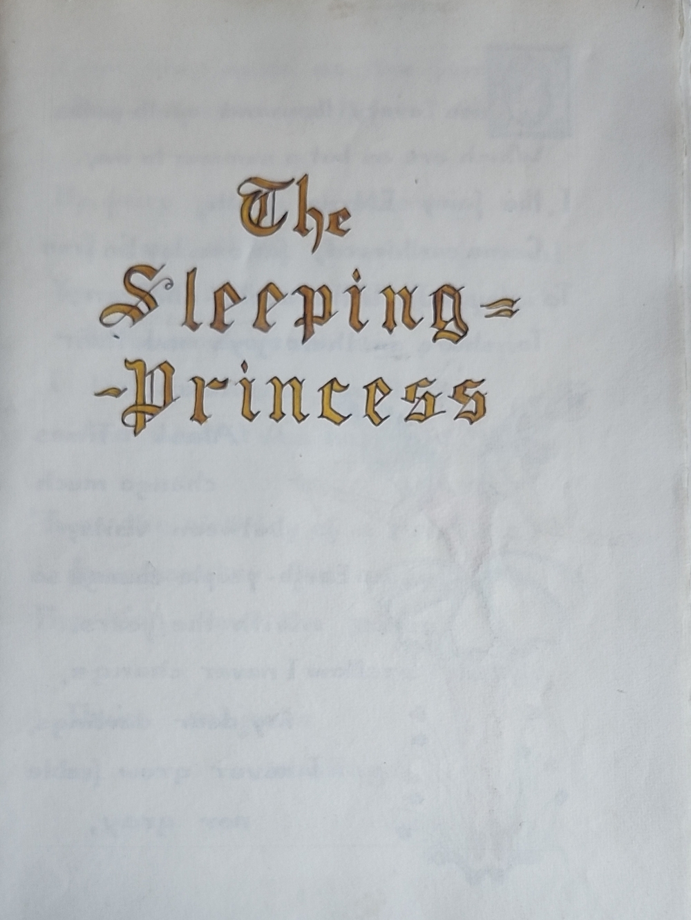 Vtg Handcrafted The Sleeping Princess Book